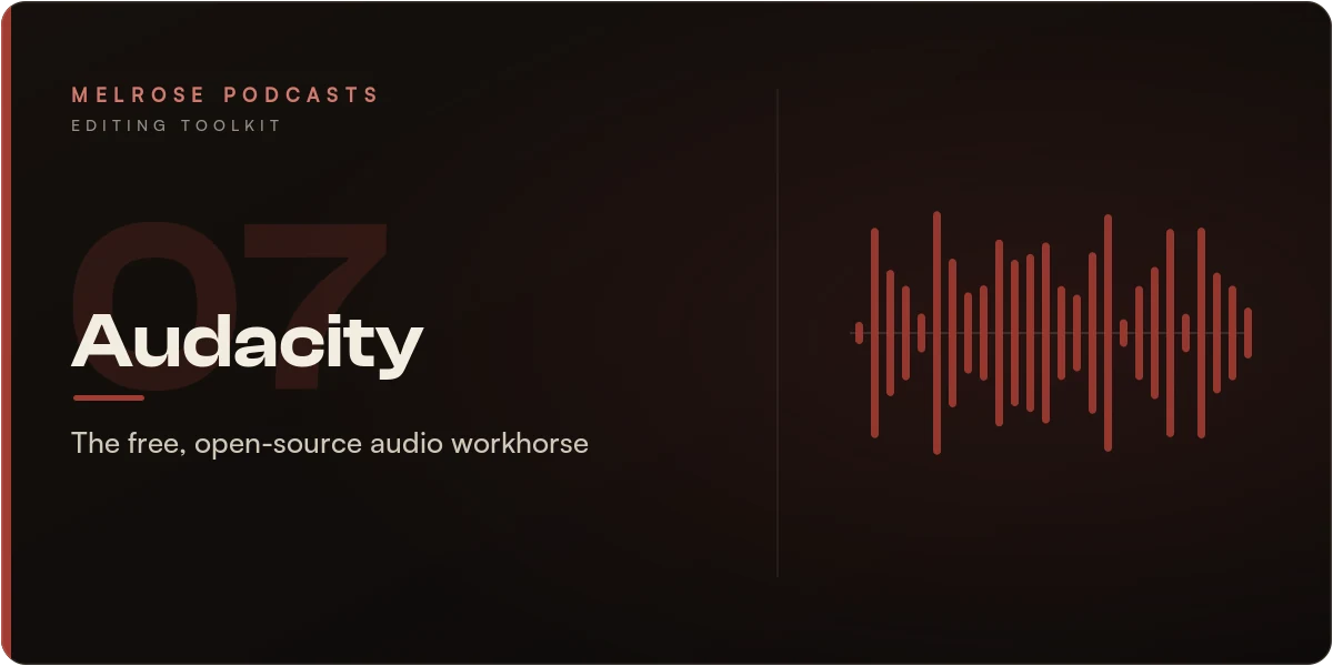 Ranked number seven — Audacity: the free, open-source audio workhorse