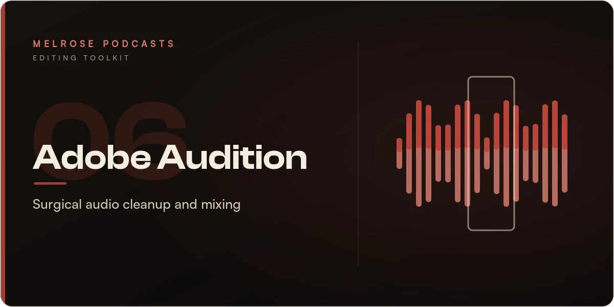 Ranked number six — Adobe Audition: surgical audio cleanup and mixing