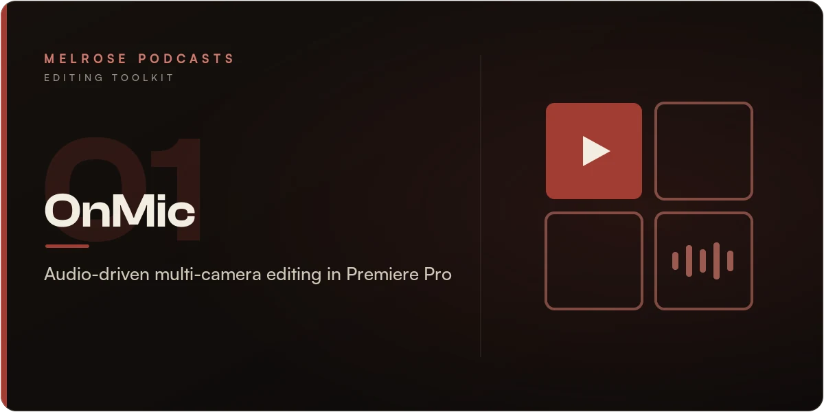 Ranked number one — OnMic: audio-driven multi-camera editing in Premiere Pro
