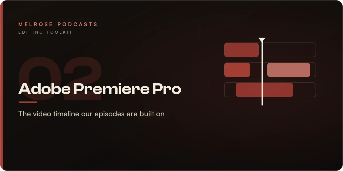 Ranked number two — Adobe Premiere Pro: the video timeline our episodes are built on