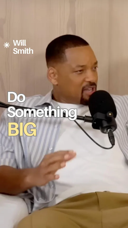 Will Smith in a captioned podcast reel